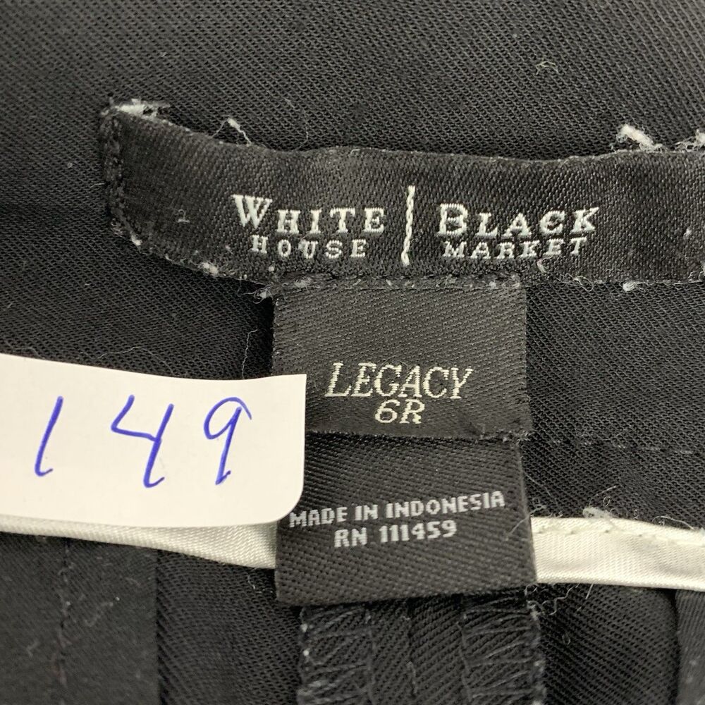 White House Black Market Legacy Bootcut PantsWomens 6R Black StretchDress Slacks - Picture 7 of 9